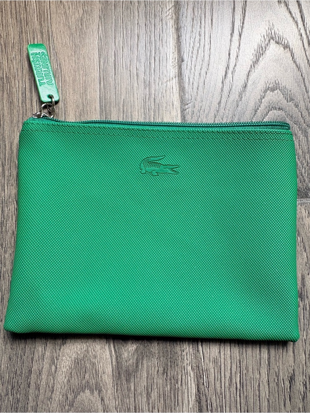 Lacoste Emerald Green Zip Pouch